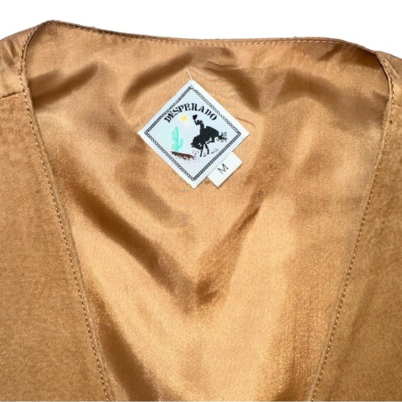 Vintage Desperado Leather Suede Western Brown Vest size Medium✨ - Picture 5 of 12